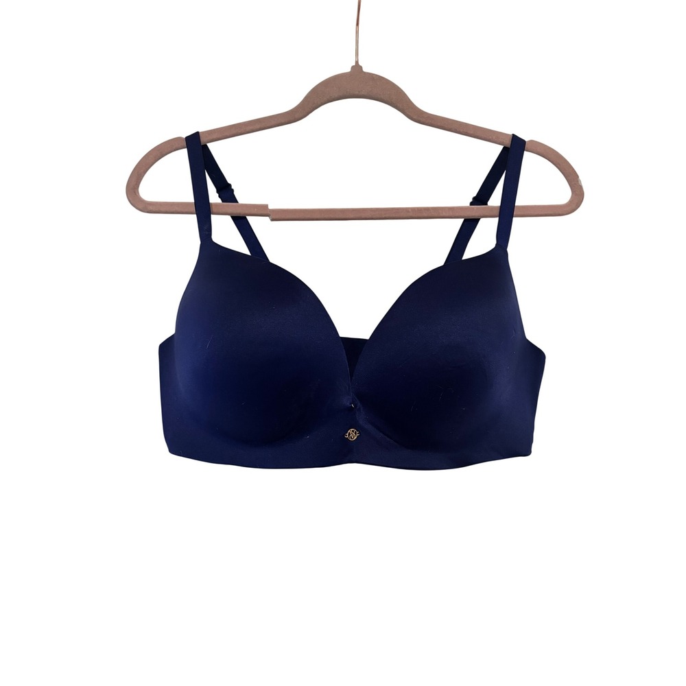 Adrianne Vittadini sz 38DD navy blue underwire soft cup bra